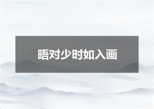 晤对少时如入画