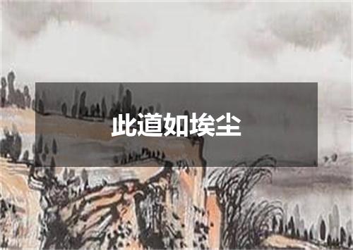 此道如埃尘