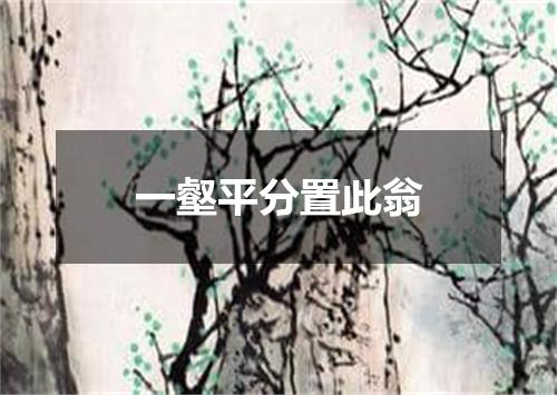 一壑平分置此翁