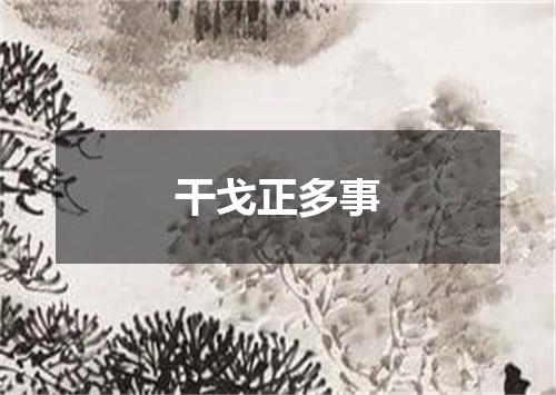 干戈正多事
