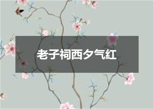老子祠西夕气红