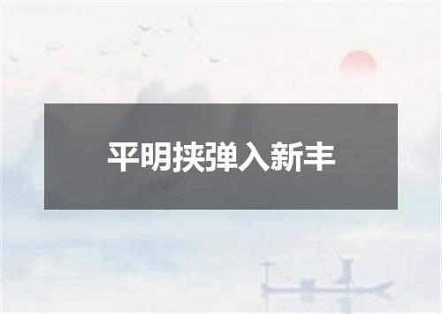 平明挟弹入新丰