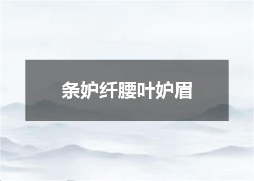 条妒纤腰叶妒眉