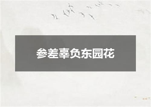 参差辜负东园花