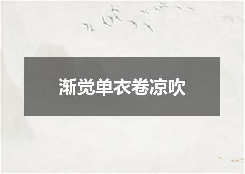 渐觉单衣卷凉吹