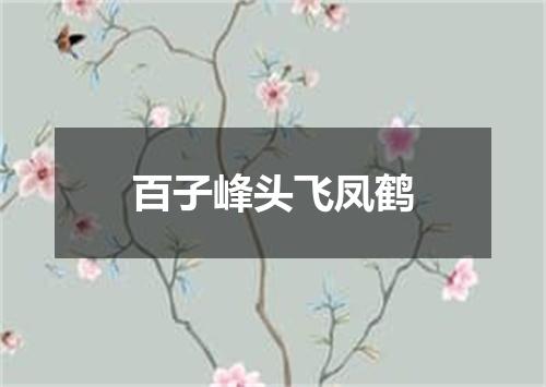百子峰头飞凤鹤