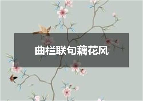 曲栏联句藕花风