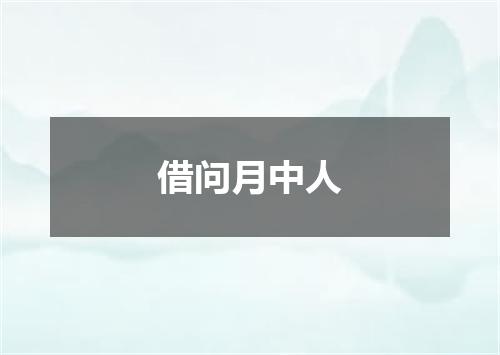 借问月中人