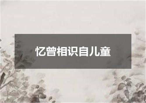 忆曾相识自儿童