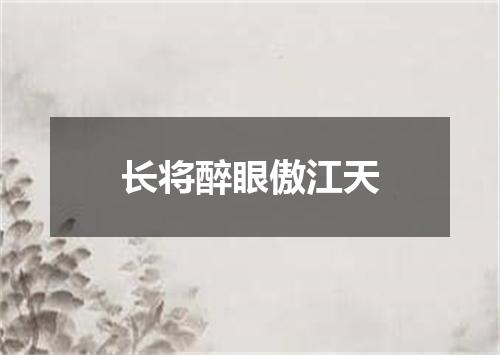 长将醉眼傲江天