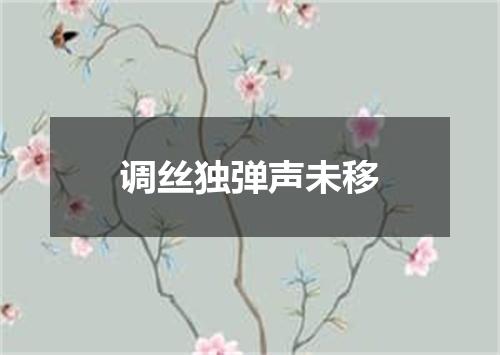 调丝独弹声未移