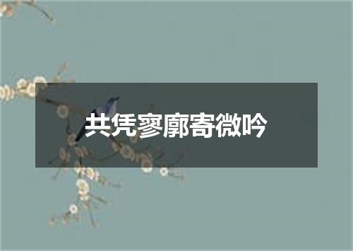共凭寥廓寄微吟