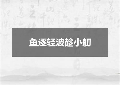 鱼逐轻波趁小舠