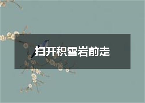 扫开积雪岩前走