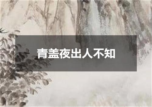 青盖夜出人不知