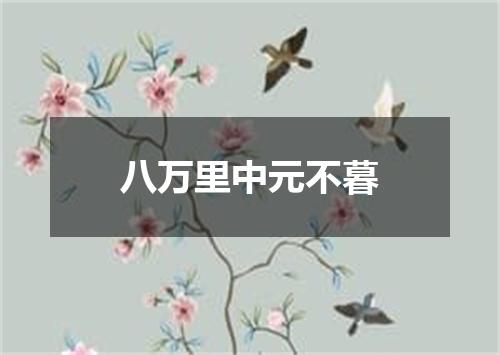 八万里中元不暮