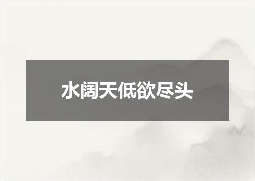 水阔天低欲尽头