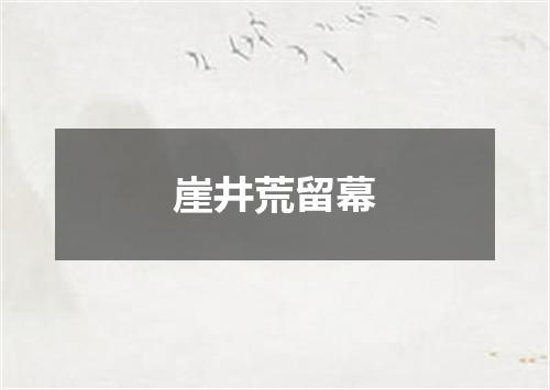 崖井荒留幕