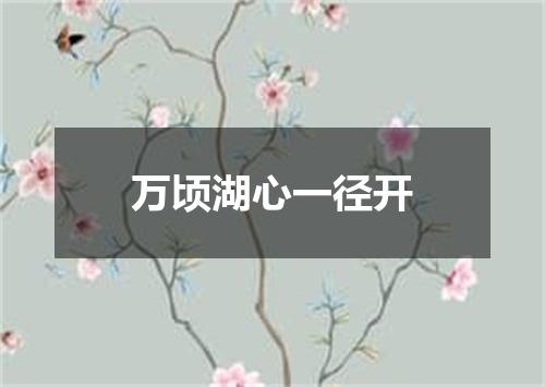万顷湖心一径开