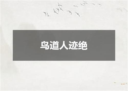 鸟道人迹绝