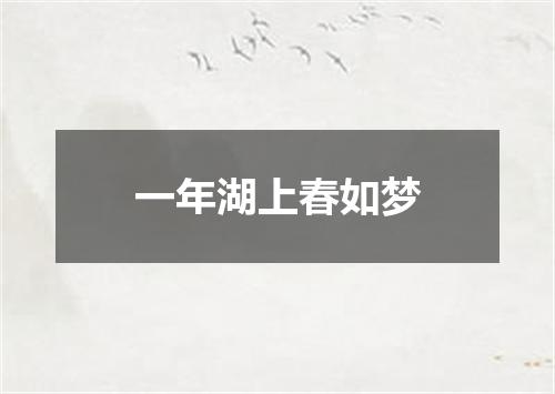 一年湖上春如梦
