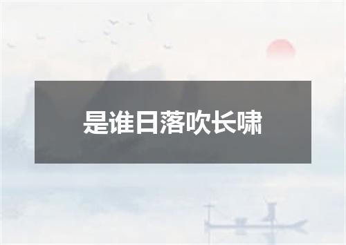 是谁日落吹长啸
