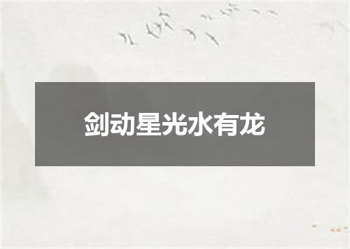 剑动星光水有龙