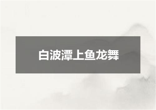 白波潭上鱼龙舞
