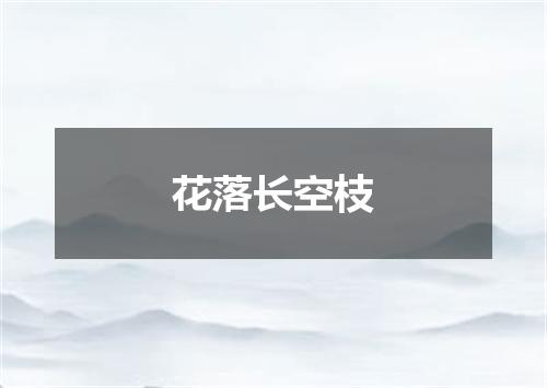 花落长空枝