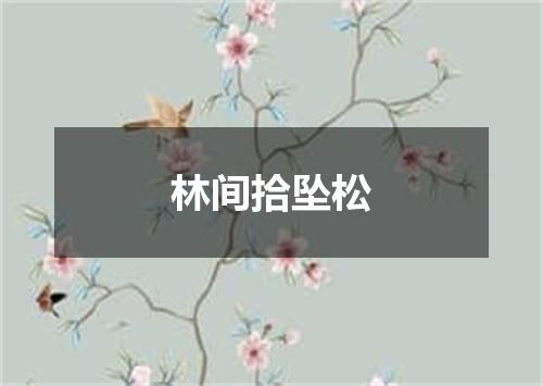 林间拾坠松