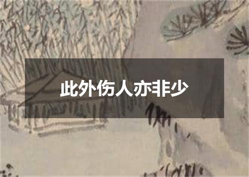 此外伤人亦非少