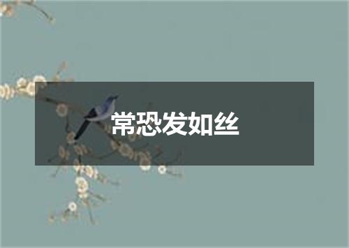 常恐发如丝