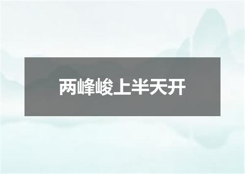 两峰峻上半天开