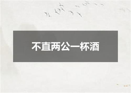 不直两公一杯酒