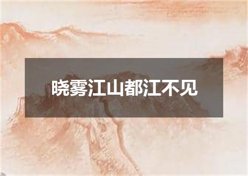 晓雾江山都江不见