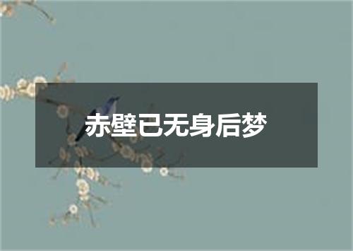 赤壁已无身后梦