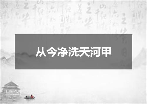 从今净洗天河甲