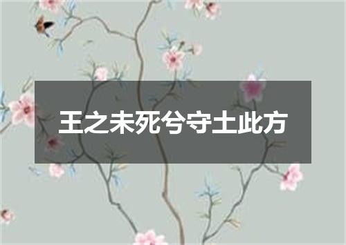 王之未死兮守土此方