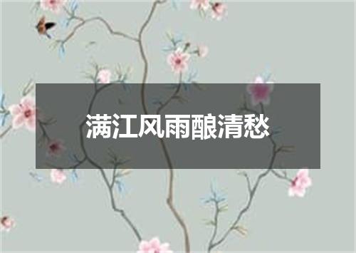 满江风雨酿清愁