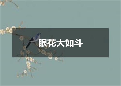 眼花大如斗