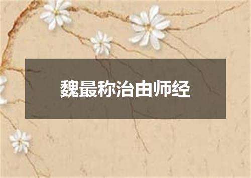 魏最称治由师经