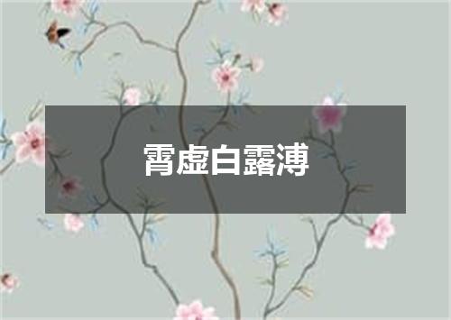 霄虚白露溥