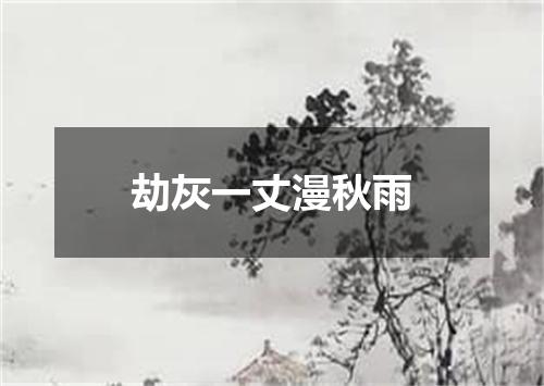 劫灰一丈漫秋雨