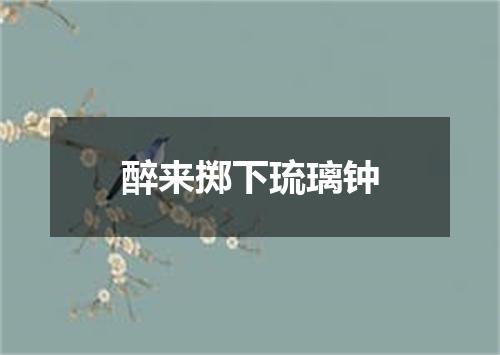醉来掷下琉璃钟