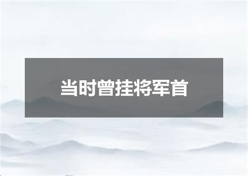 当时曾挂将军首