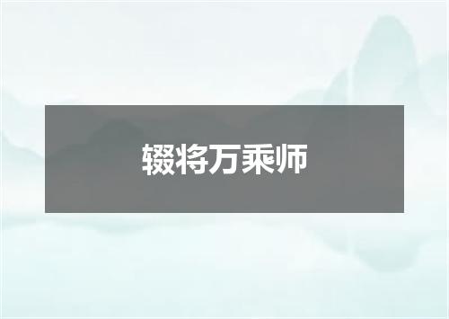 辍将万乘师