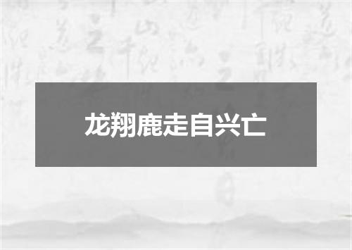 龙翔鹿走自兴亡