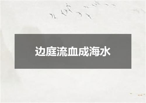 边庭流血成海水