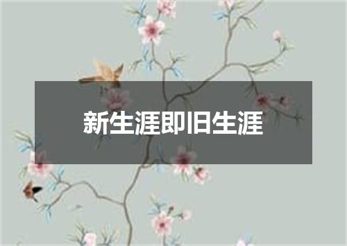 新生涯即旧生涯