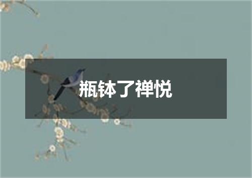 瓶钵了禅悦